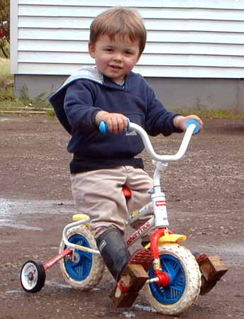 Picture of Timmy riding his bike